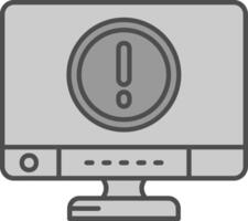 Error Line Filled Greyscale Icon vector