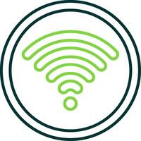Wifi Line Circle Icon vector
