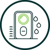 Humidifier Line Circle Icon vector