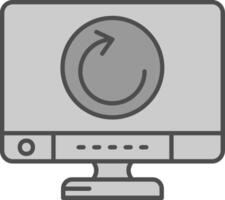 Reload Line Filled Greyscale Icon vector