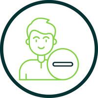Remove Line Circle Icon vector