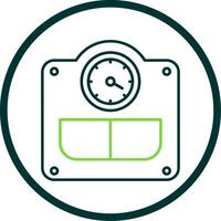 Weight Line Circle Icon vector