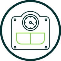 Weight Line Circle Icon vector