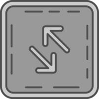 Swap Line Filled Greyscale Icon vector