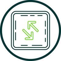 Swap Line Circle Icon vector