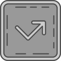 Bounce Line Filled Greyscale Icon vector