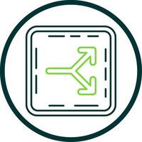 Split Line Circle Icon vector