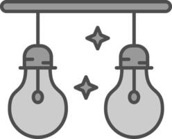 Light Line Filled Greyscale Icon vector