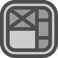 Layout Line Filled Greyscale Icon vector