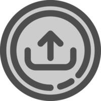 Upload Line Filled Greyscale Icon vector