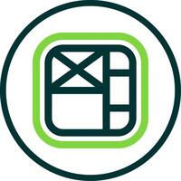 Layout Line Circle Icon vector