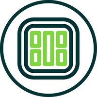 Layout Line Circle Icon vector