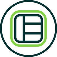 Layout Line Circle Icon vector