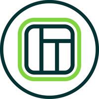 Layout Line Circle Icon vector