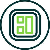 Layout Line Circle Icon vector
