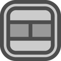 Layout Line Filled Greyscale Icon vector