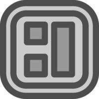 Layout Line Filled Greyscale Icon vector