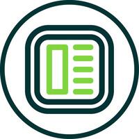 Layout Line Circle Icon vector