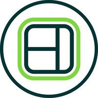 Layout Line Circle Icon vector