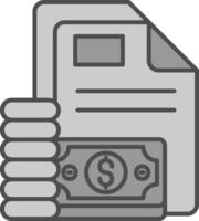 Account Line Filled Greyscale Icon vector