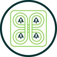 Overpass Line Circle Icon vector