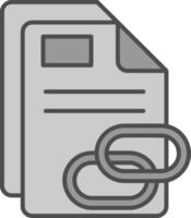 Link Line Filled Greyscale Icon vector