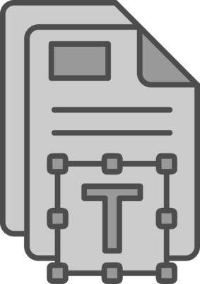 Text Line Filled Greyscale Icon