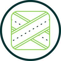 Overpass Line Circle Icon vector
