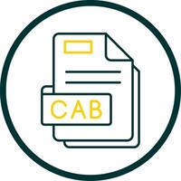 Cab Line Circle Icon vector