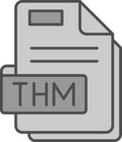 Thm Line Filled Greyscale Icon vector