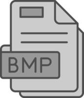 Bmp Line Filled Greyscale Icon vector