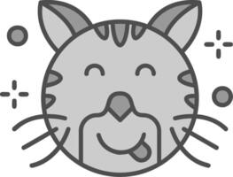 Tongue Line Filled Greyscale Icon vector