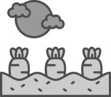 Carrots Line Filled Greyscale Icon vector