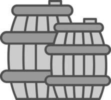 Barrel Line Filled Greyscale Icon vector