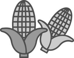 Corn Line Filled Greyscale Icon vector