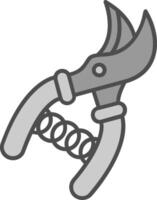 Pruners Line Filled Greyscale Icon vector