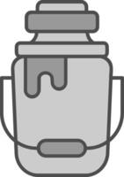 Milk Line Filled Greyscale Icon vector