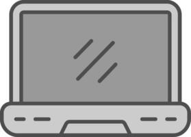 Laptop Line Filled Greyscale Icon vector