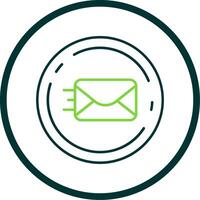 Send Line Circle Icon vector