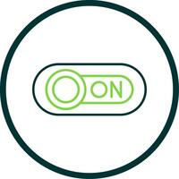 On Line Circle Icon vector