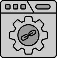 Backlink Line Filled Greyscale Icon vector