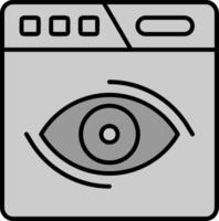 Views Line Filled Greyscale Icon vector