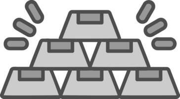 Gold Line Filled Greyscale Icon vector