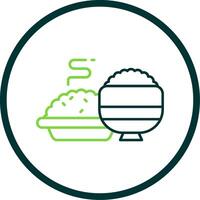 Meal Line Circle Icon vector