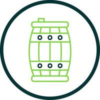 Barrel Line Circle Icon vector