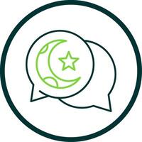 Chat Line Circle Icon vector