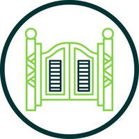 Saloon Line Circle Icon vector