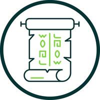 Papyrus Line Circle Icon vector