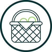 Basket Line Circle Icon vector