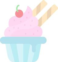 Cupcake Flat Light Icon vector